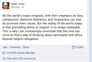 la religión ya no es suficiente_dalai-lama-facebook